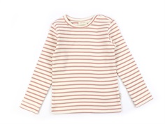 Petit Piao sea shell pink striped t-shirt